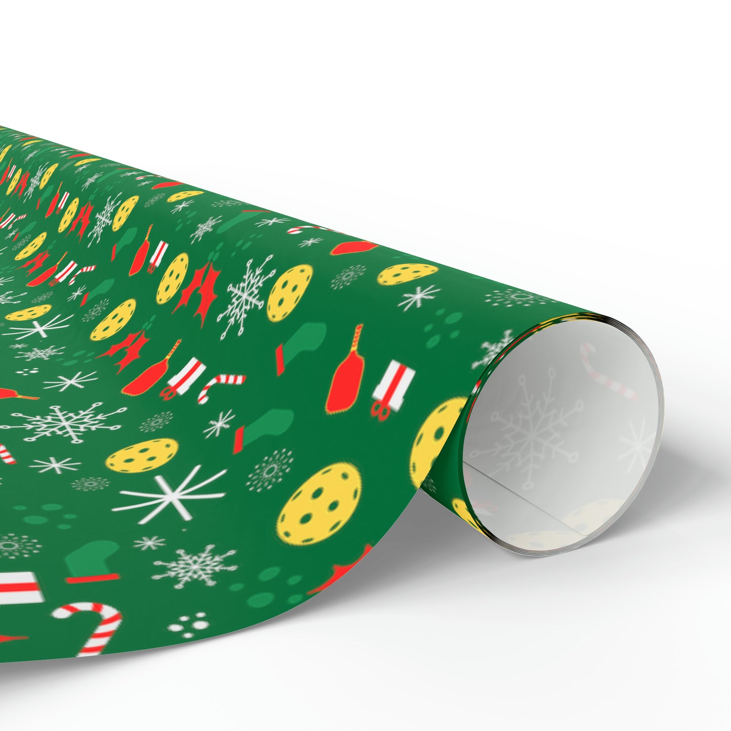 Pickleball Holiday Collage Wrapping Paper