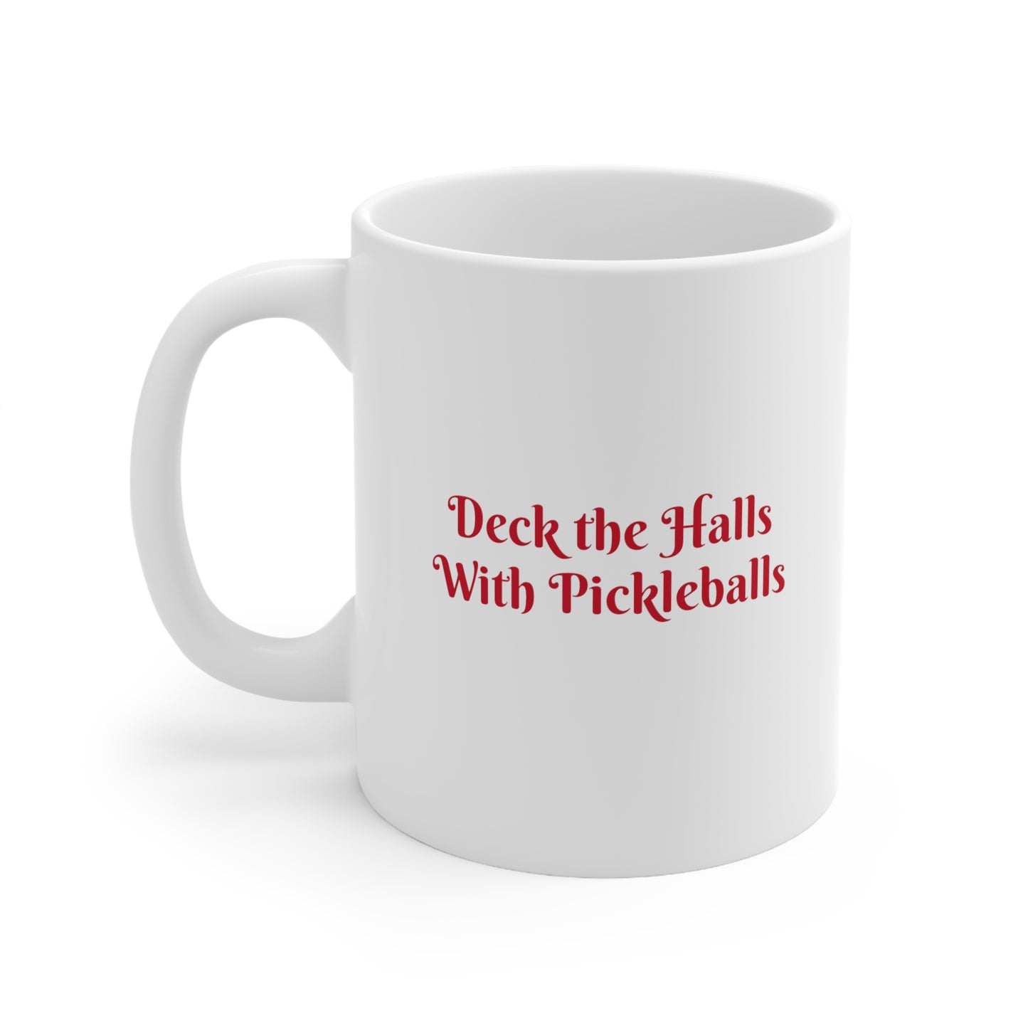 Deck The Halls With Pickleballs Christmas Tree Mug