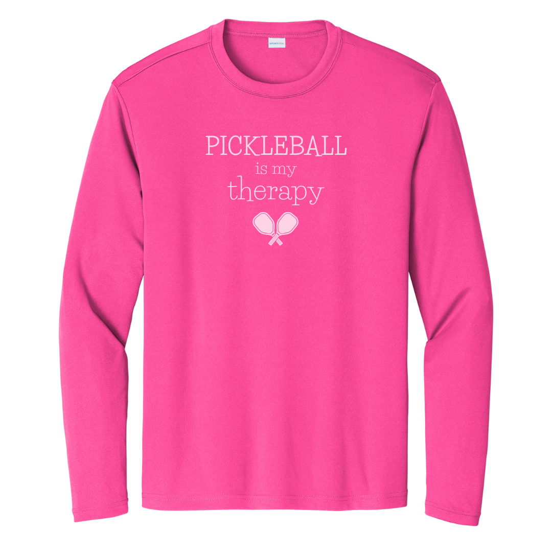 Pickleball Is My Therapy Unisex Long Sleeve Performance Tee