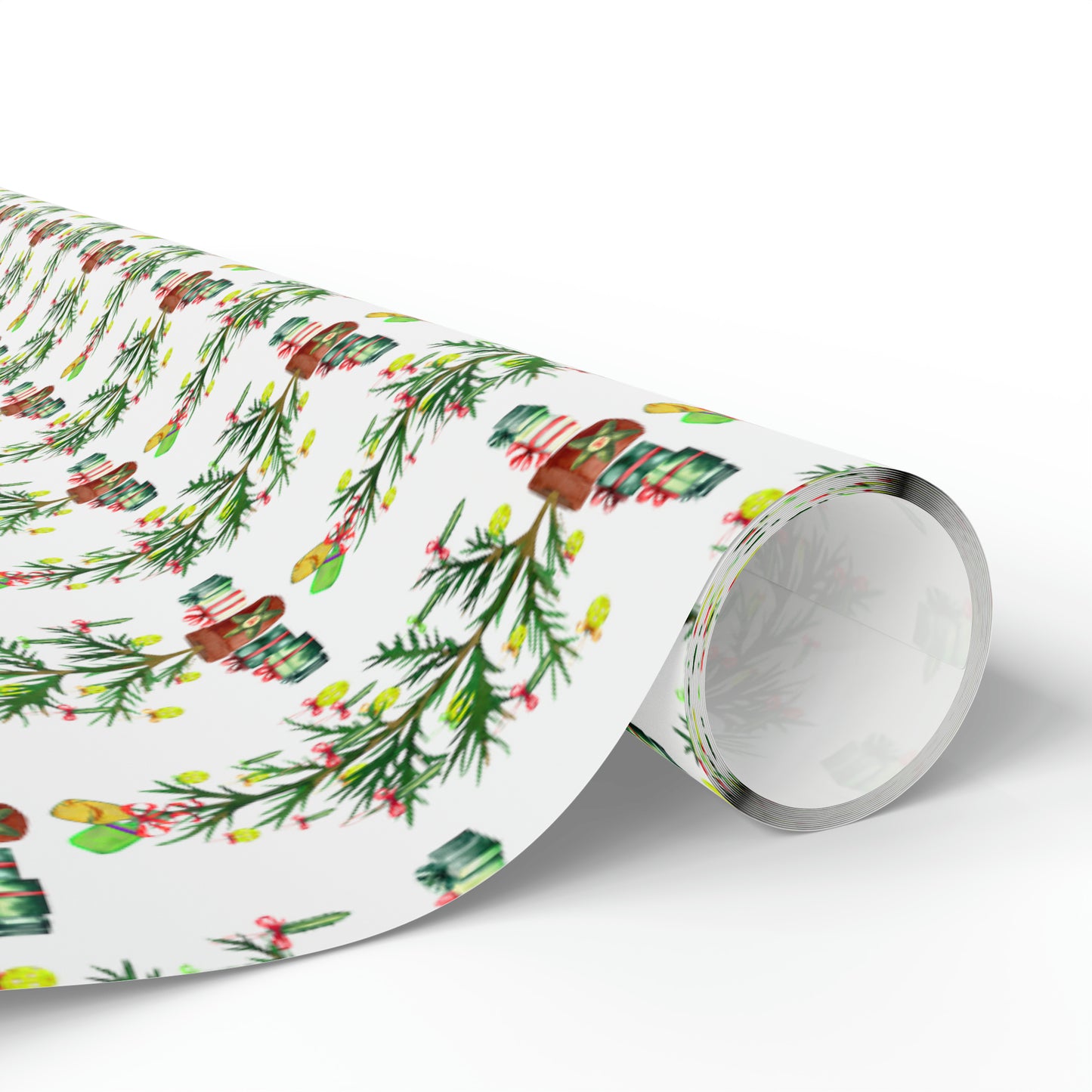 Pickleball Christmas Tree Wrapping Paper