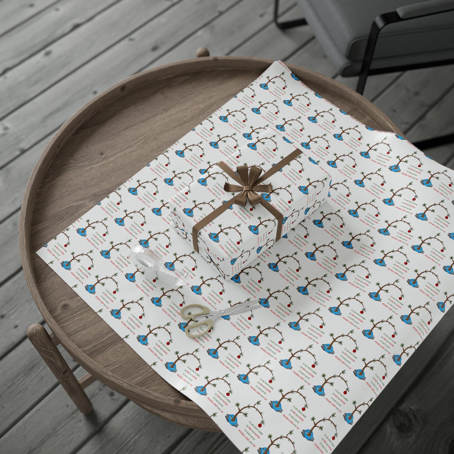 Under the Tree Pickleball Wrapping Paper