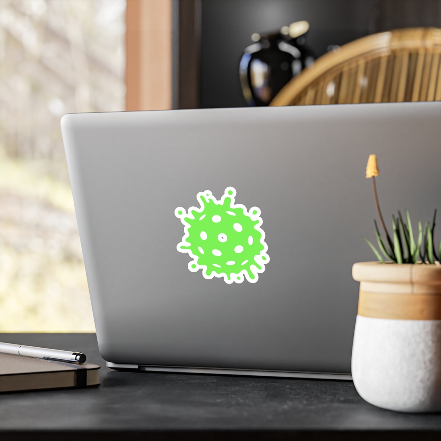 Pickleball Splatter Vinyl Decal - Green