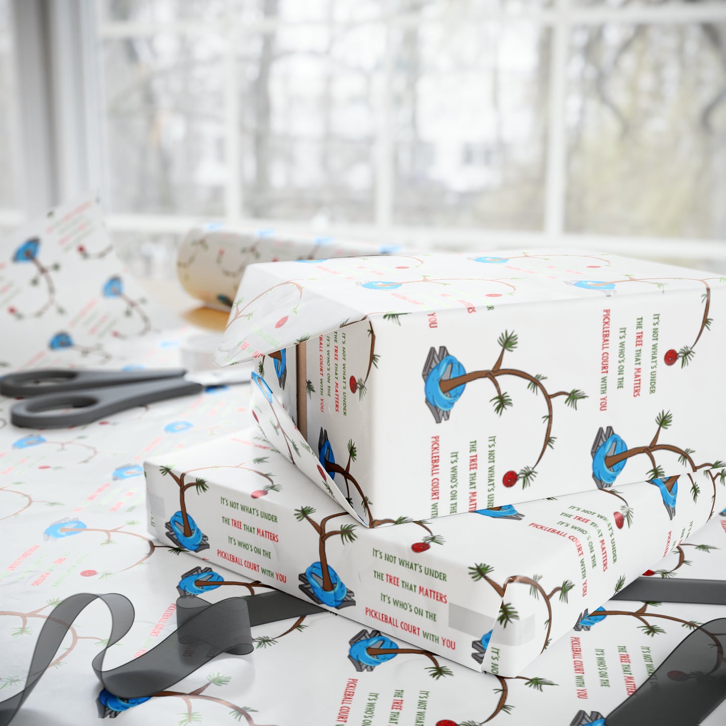 Under the Tree Pickleball Wrapping Paper