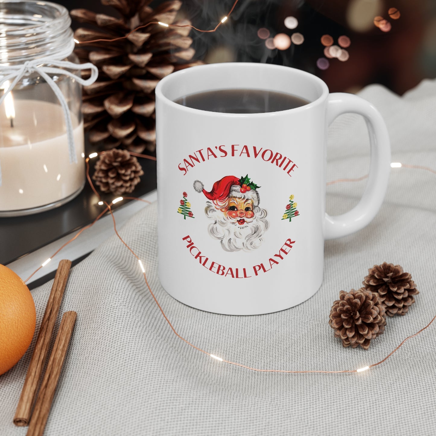 Santa's Favorite Pickleball Player Mug