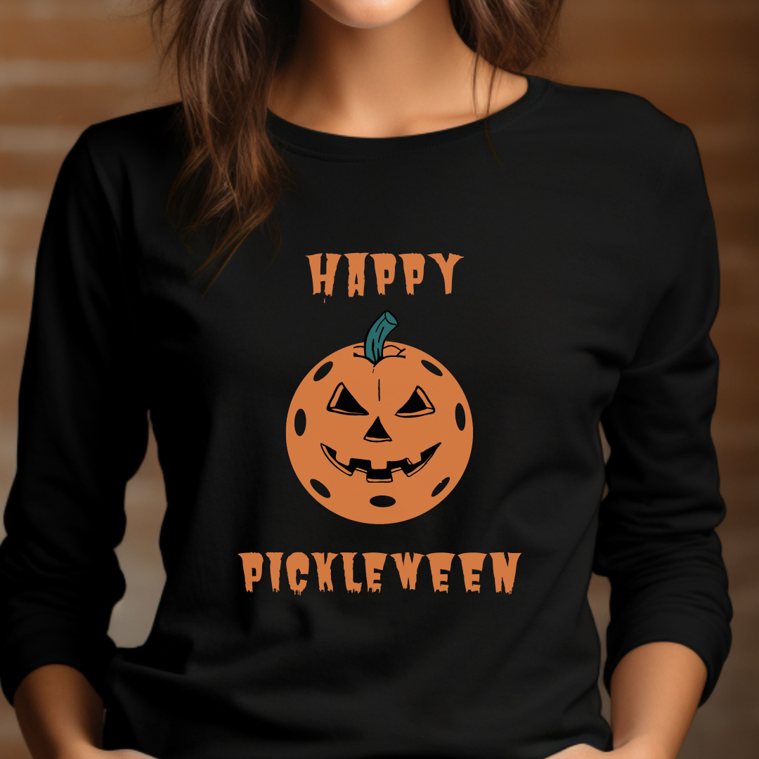 Happy Pickleween Unisex Long Sleeve Tee