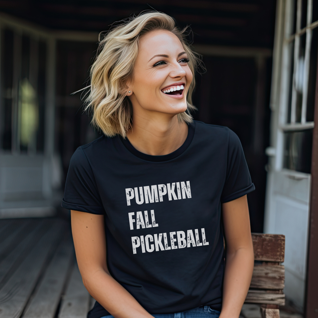 Pumpkin Fall Pickleball Unisex Tee