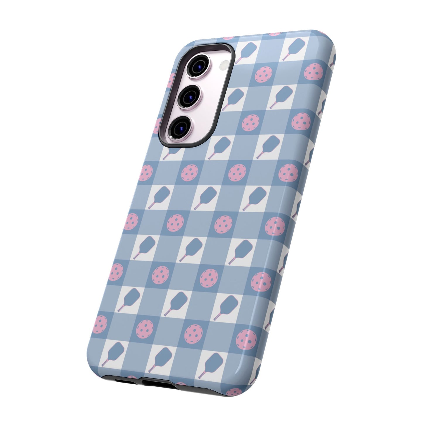 Blue Check Pickleball Phone Case