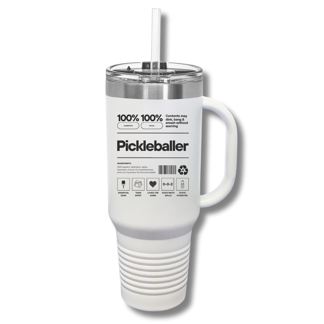 100% Pickleballer Insulated Tumbler, 40oz