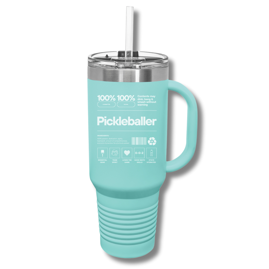 100% Pickleballer Insulated Tumbler, 40oz