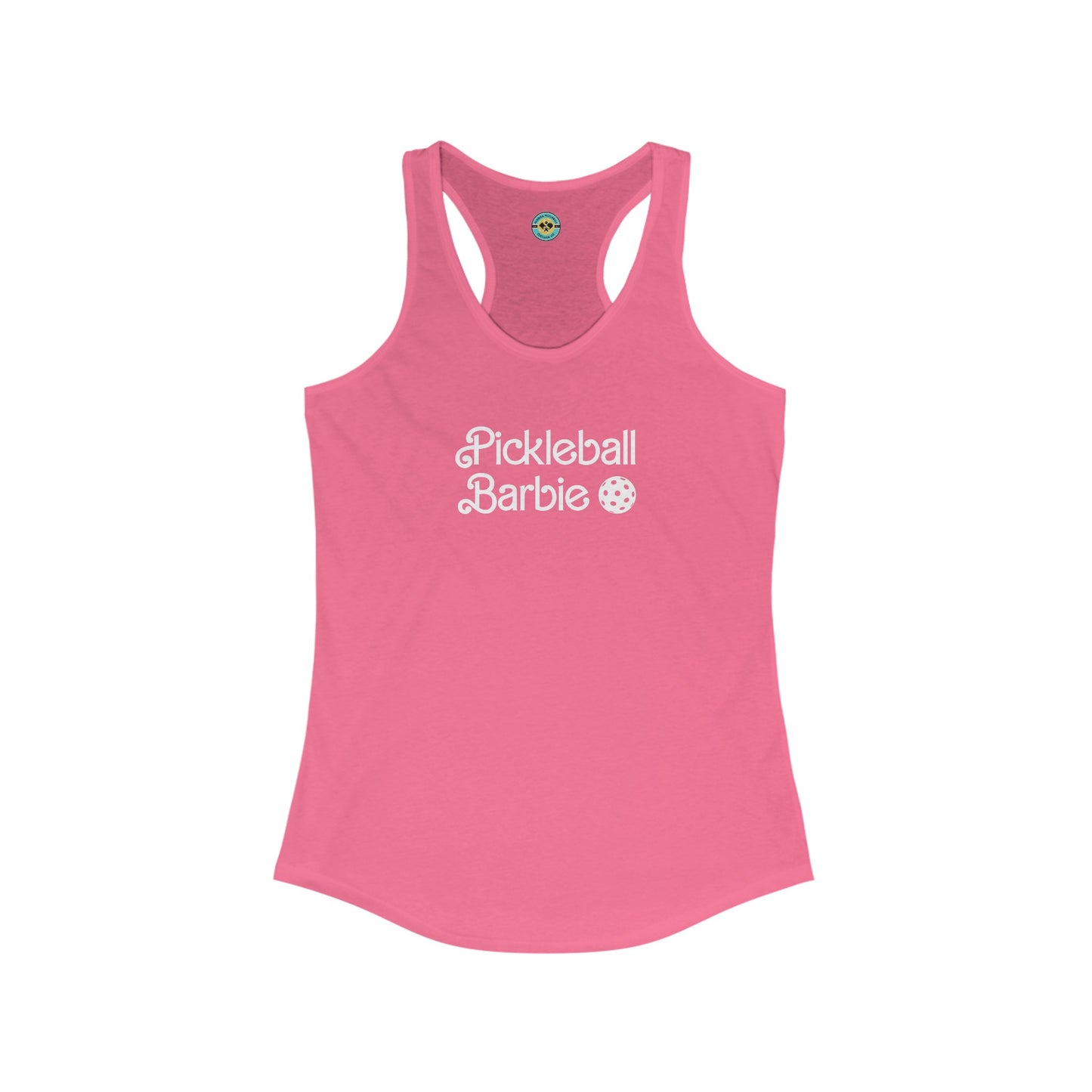 Pickleball Barbie Stacked Women's Racerback Tank