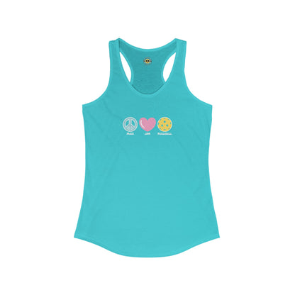 Peace Love Pickleball Women's Racerback Tank