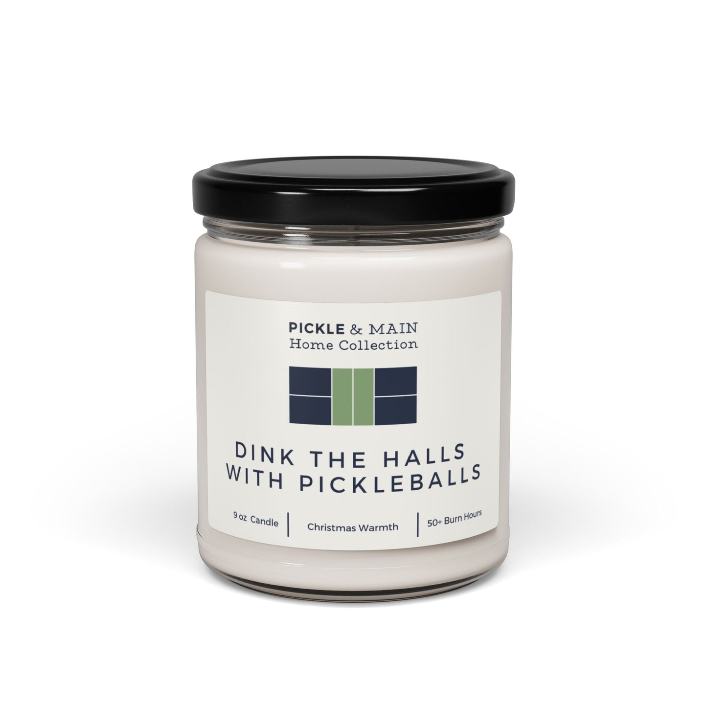 Dink The Halls With Pickleballs Scented Soy Candle, 9oz