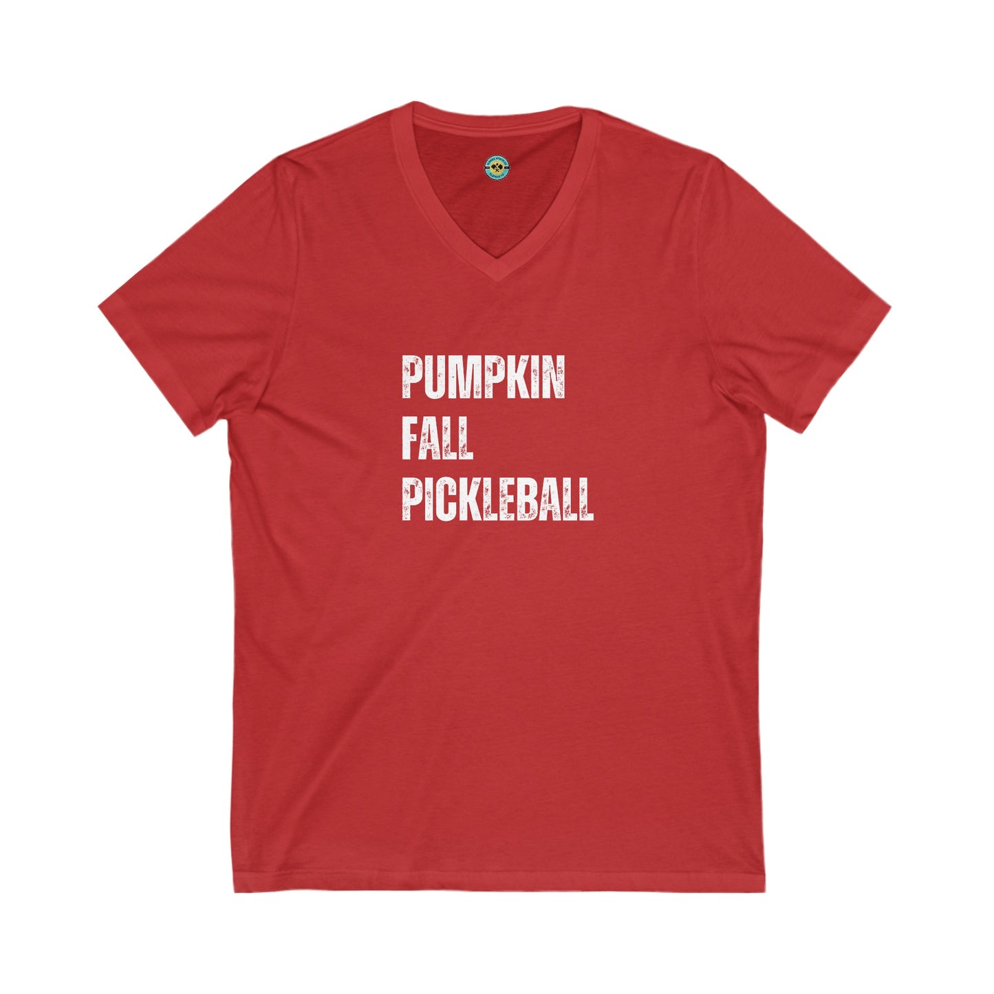 Pumpkin Fall Pickleball Unisex V-neck Tee