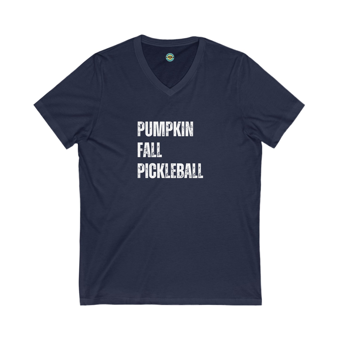 Pumpkin Fall Pickleball Unisex V-neck Tee