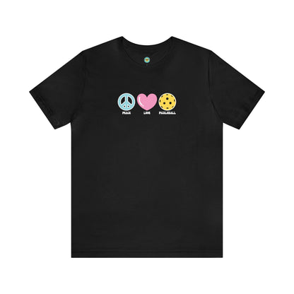 Peace. Love. Pickleball. Pastel/Centered Unisex Tee