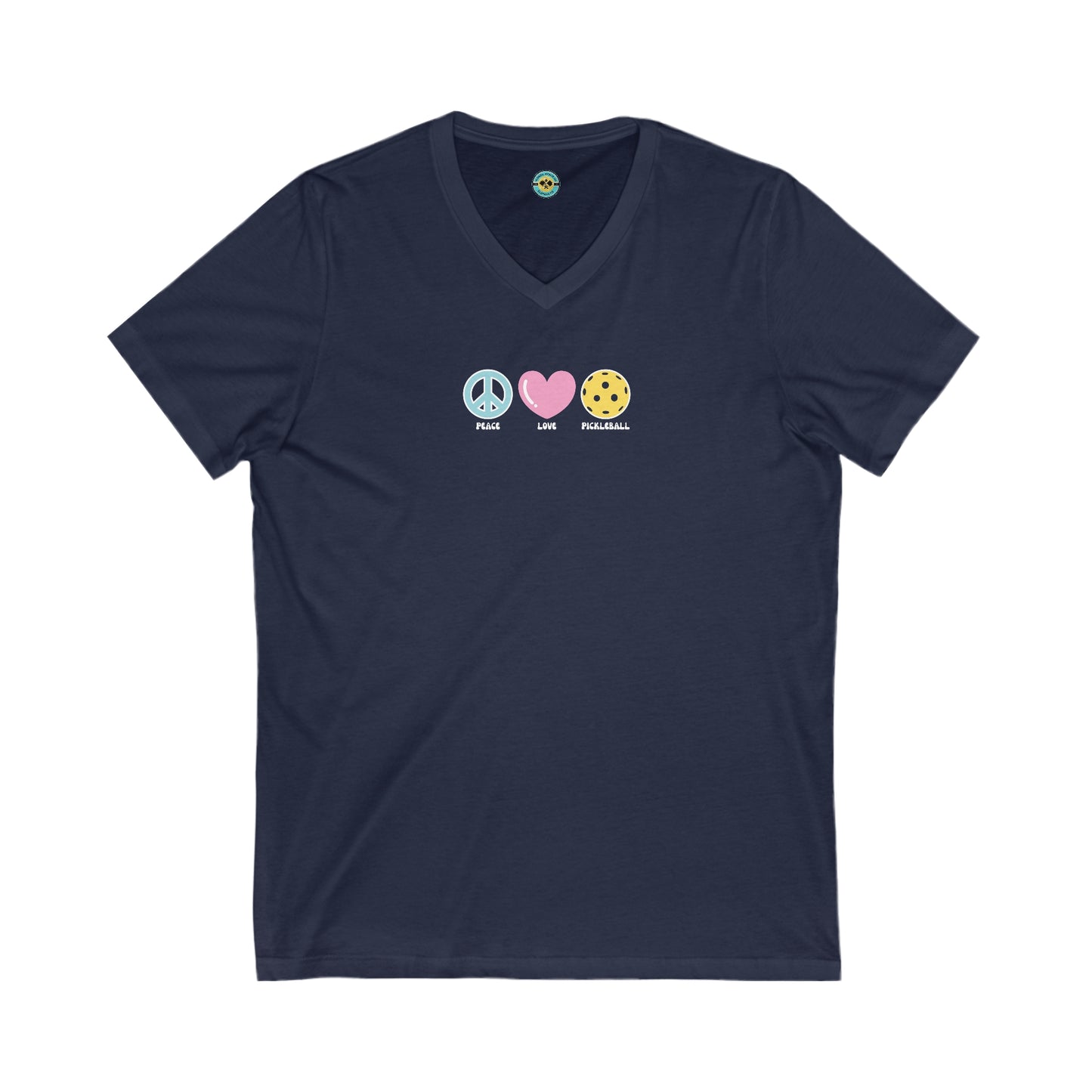 Peace Love Pickleball Unisex V-neck Tee