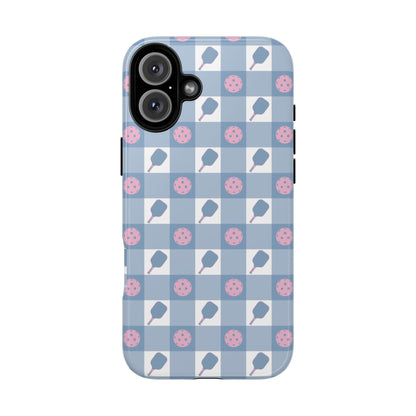 Blue Check Pickleball Phone Case