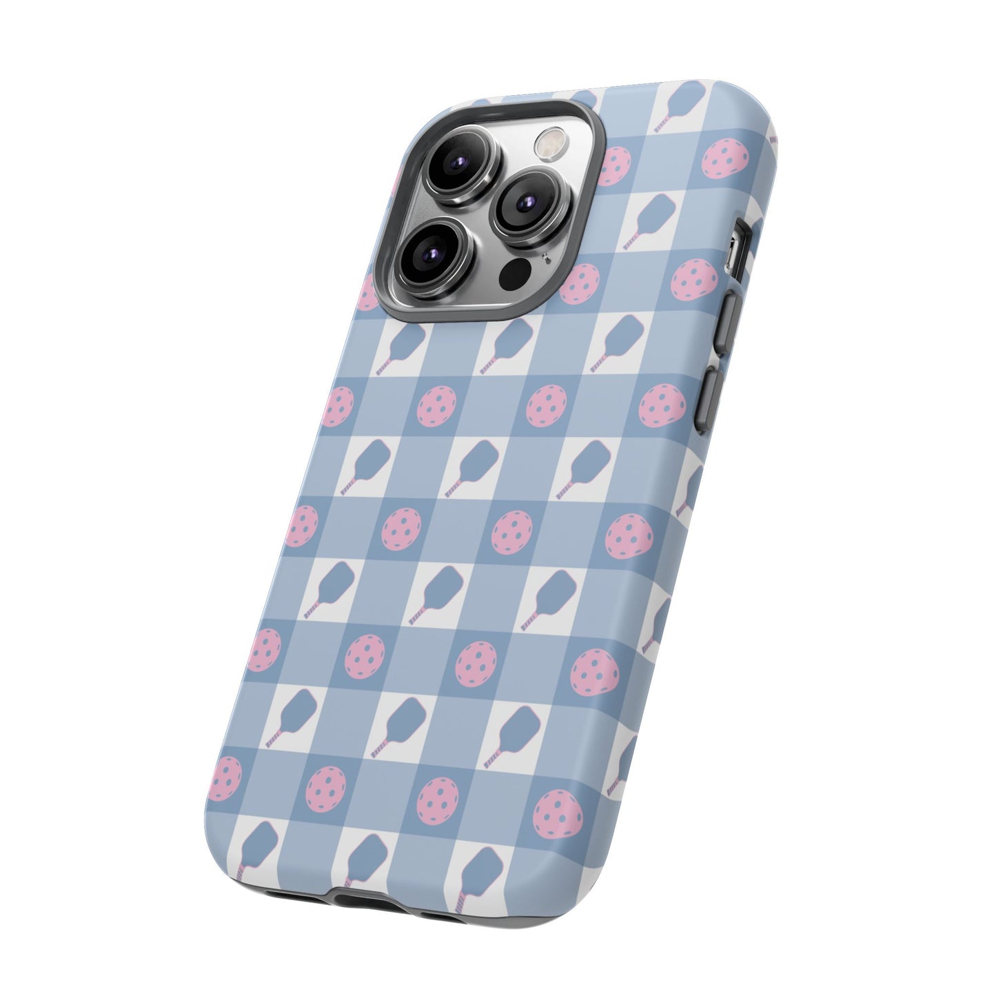 Blue Check Pickleball Phone Case