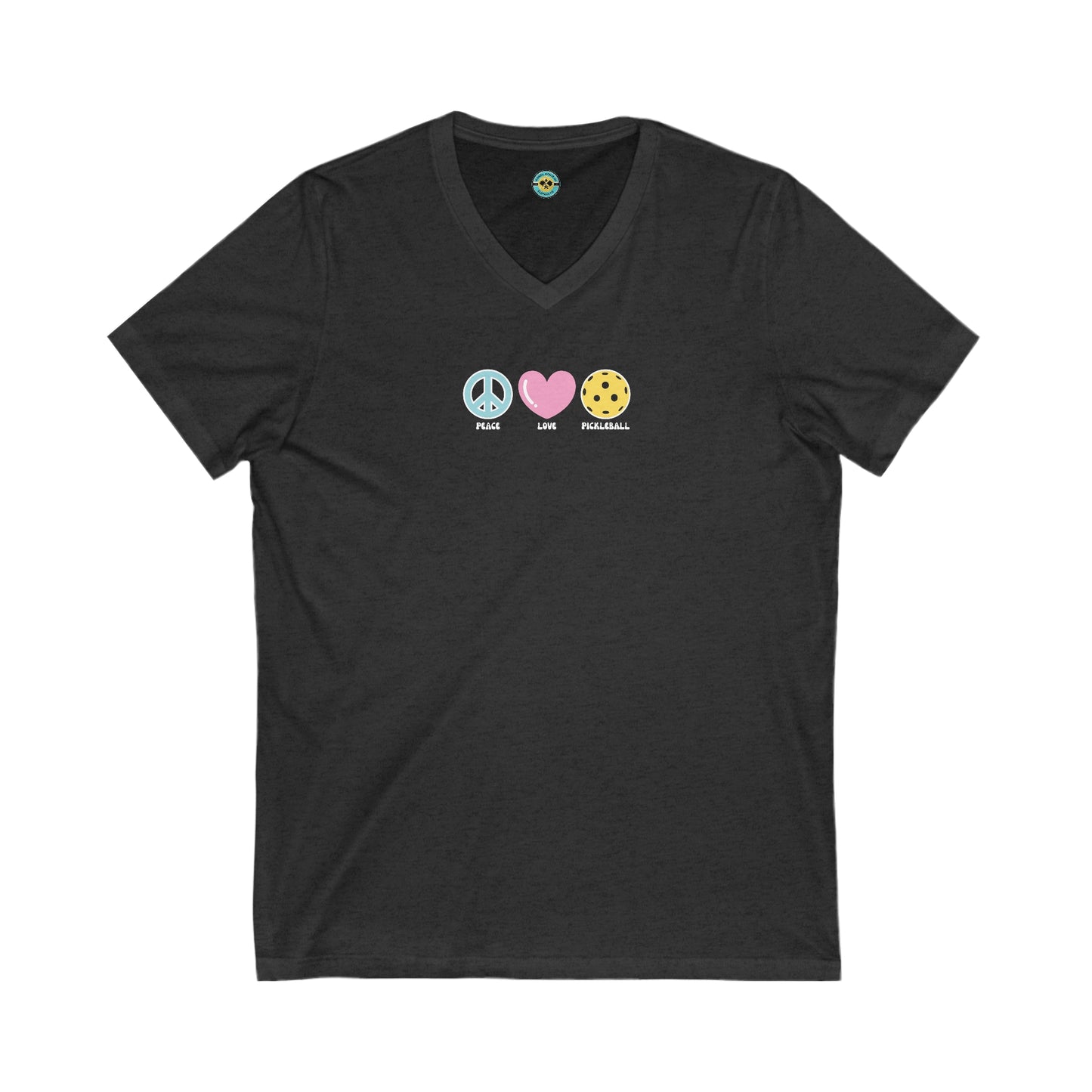 Peace Love Pickleball Unisex V-neck Tee