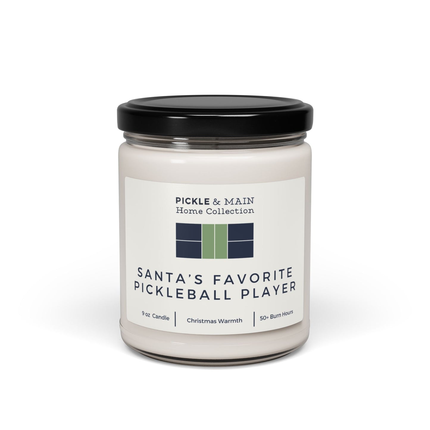 Santa's Favorite Pickleball Player Scented Soy Candle, 9oz