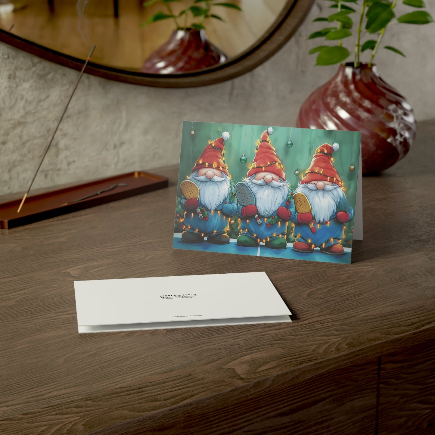 Pickleball Gnomes Holiday Cards