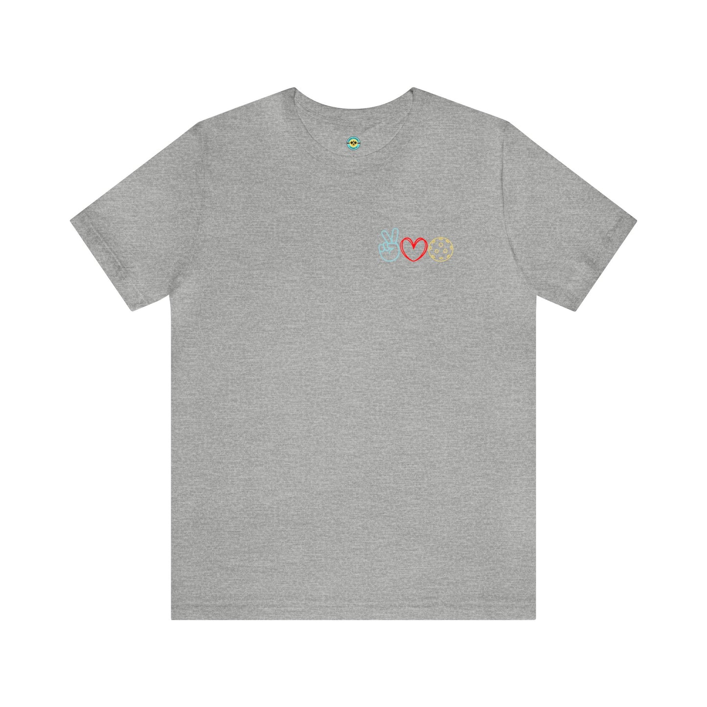 Peace. Love. Pickleball. - Outline Unisex Tee (small icon)