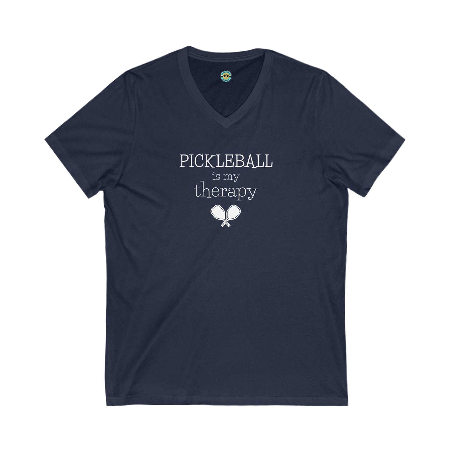 Pickleball Is My Therapy Unisex V-neck Tee