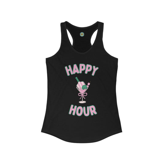 Happy Hour Cocktail Pickleball Women's Racerback Tank