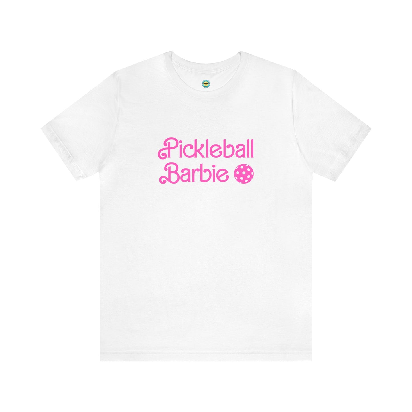 Pickleball Barbie Stacked/Pink Letters Unisex Tee