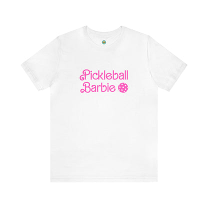 Pickleball Barbie Stacked/Pink Letters Unisex Tee