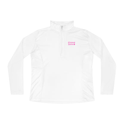 Pickleball Barbie Stacked Women's Quarter-Zip Performance Pullover