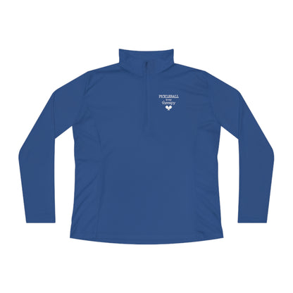 Pickleball Is My Therapy Women's Quarter-Zip Performance Pullover