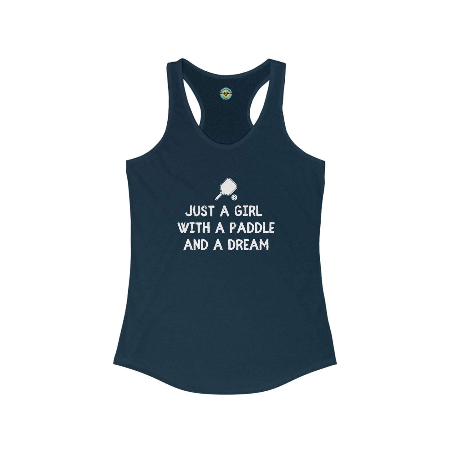 Just A Girl With A Paddle And A Dream Women's Racerback Tank