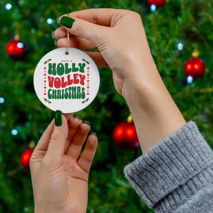 Have A Holly Volley Christmas Pickleball Ornament