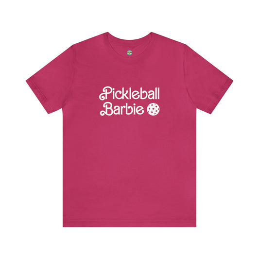 Pickleball Barbie Stacked/White Letters Unisex Tee