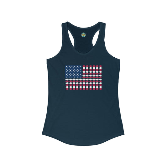 Pickleball Flag Women's Racerback Tank