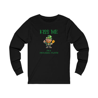 Kiss Me I'm A Pickleball Player Unisex Long Sleeve Tee