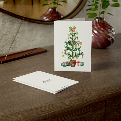 Pickleball Christmas Tree Holiday Cards