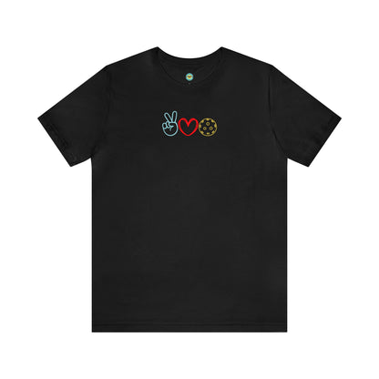 Peace Love Pickleball Outline Unisex Tee