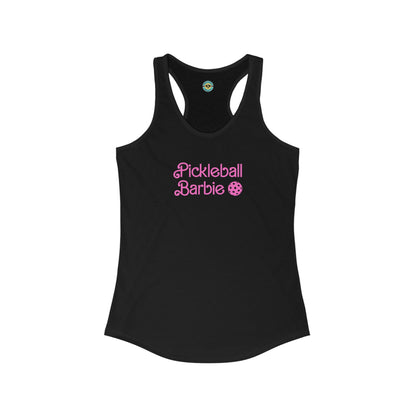 Pickleball Barbie Stacked Women's Racerback Tank