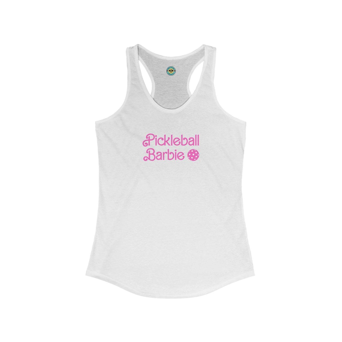 Pickleball Barbie Stacked Women's Racerback Tank