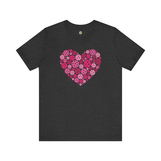 Pickleball Pink Heart Unisex Tee