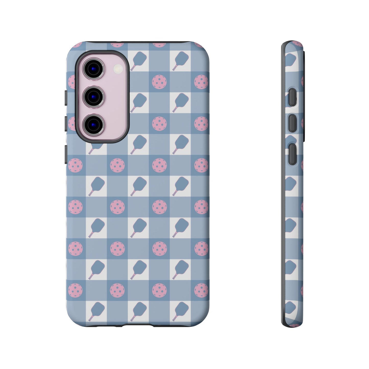 Blue Check Pickleball Phone Case