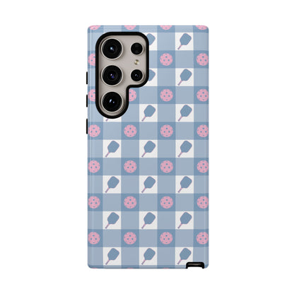 Blue Check Pickleball Phone Case