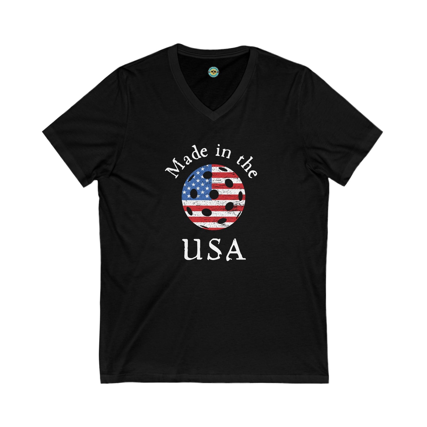 Made in the USA Pickleball Unisex V-neck Tee