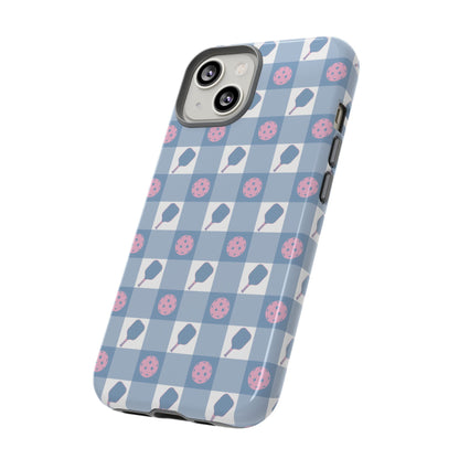 Blue Check Pickleball Phone Case