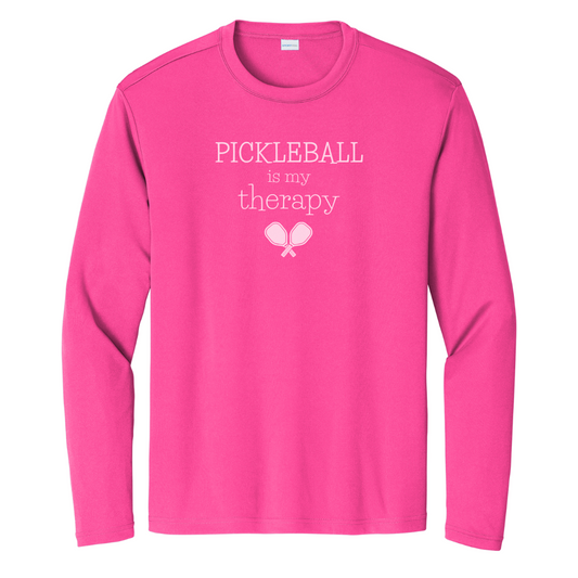 Pickleball Is My Therapy Unisex Long Sleeve Performance Tee