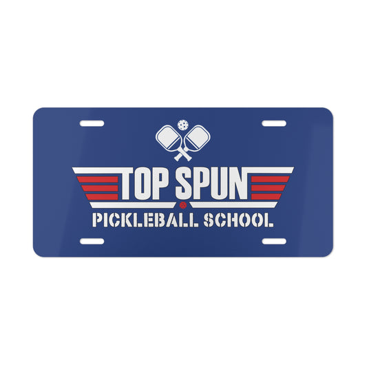 Top Spun Pickleball School Vanity Plate