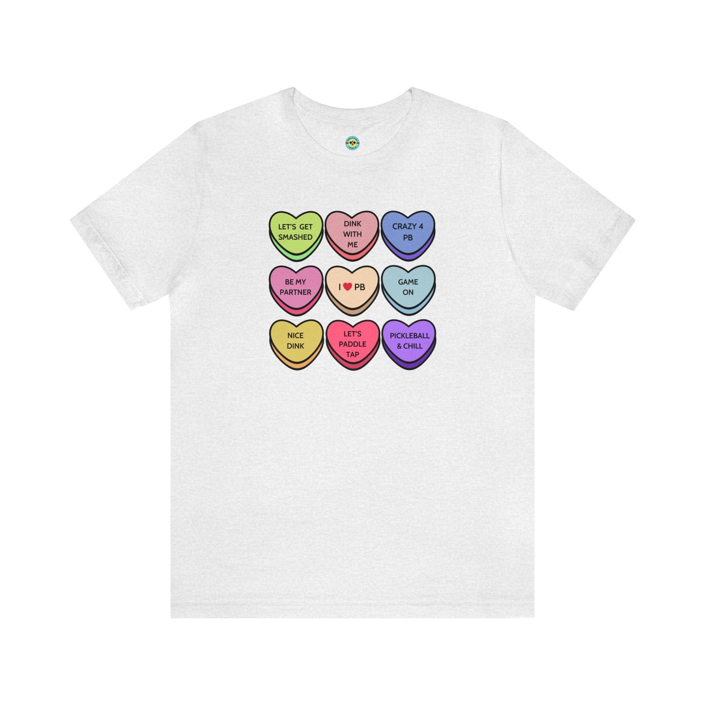 Pickleball Candy Hearts Unisex Tee