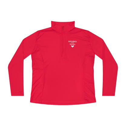 Pickleball Is My Therapy Women's Quarter-Zip Performance Pullover
